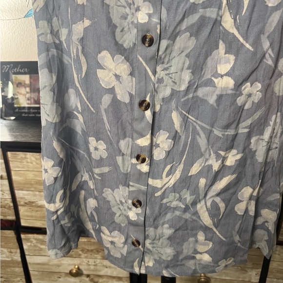 NWT O'Neill Blue Floral Dress Size Large - Picture 3 of 9